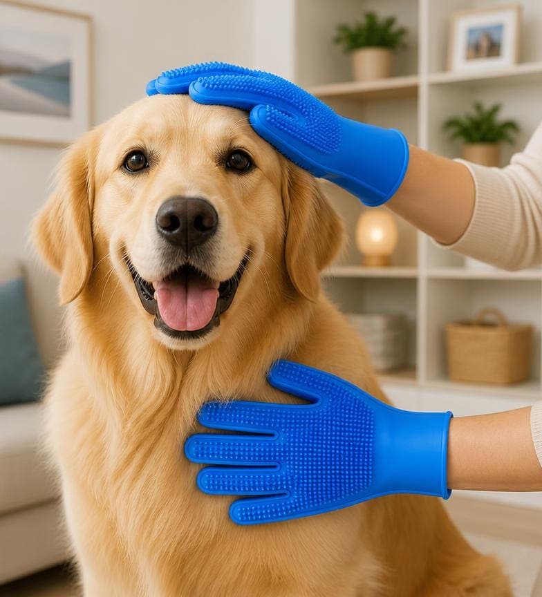 Bathing & Massage Grooming Gloves, Pair view 2