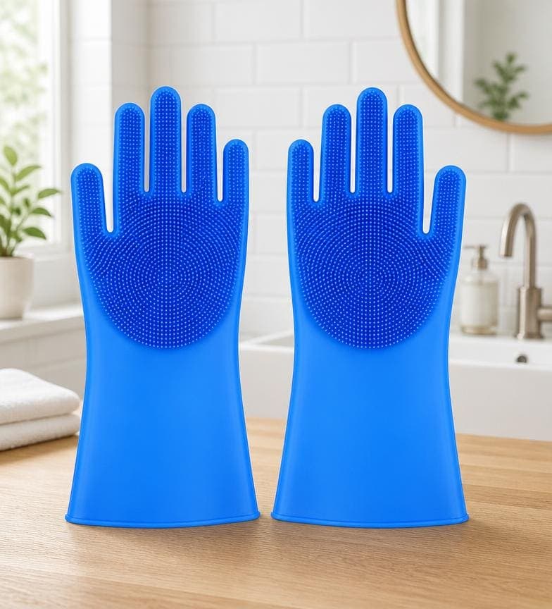 Bathing & Massage Grooming Gloves, Pair view 3