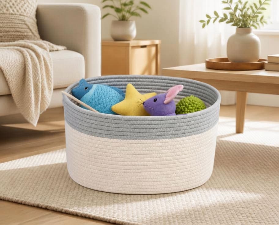 Cat Toy Storage Basket view 2