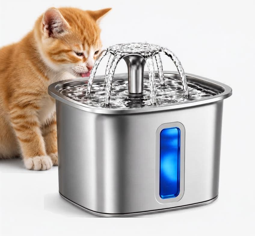 Cat Water Fountain view 2