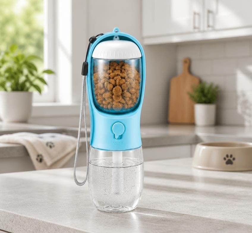 Portable Water Bottle with Food Container & Filter view 2