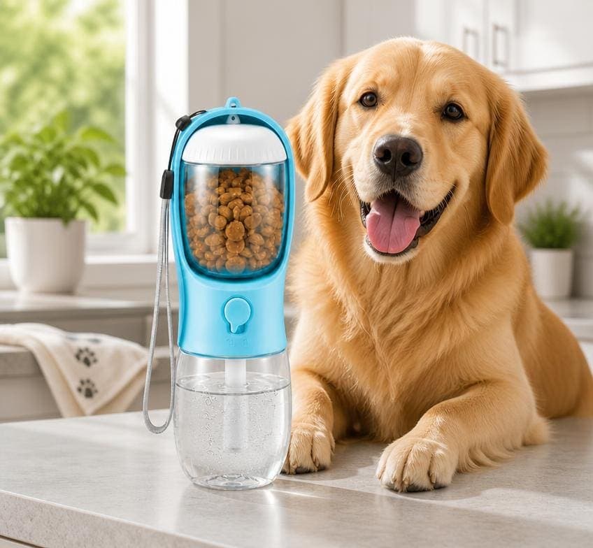 Portable Water Bottle with Food Container & Filter view 3