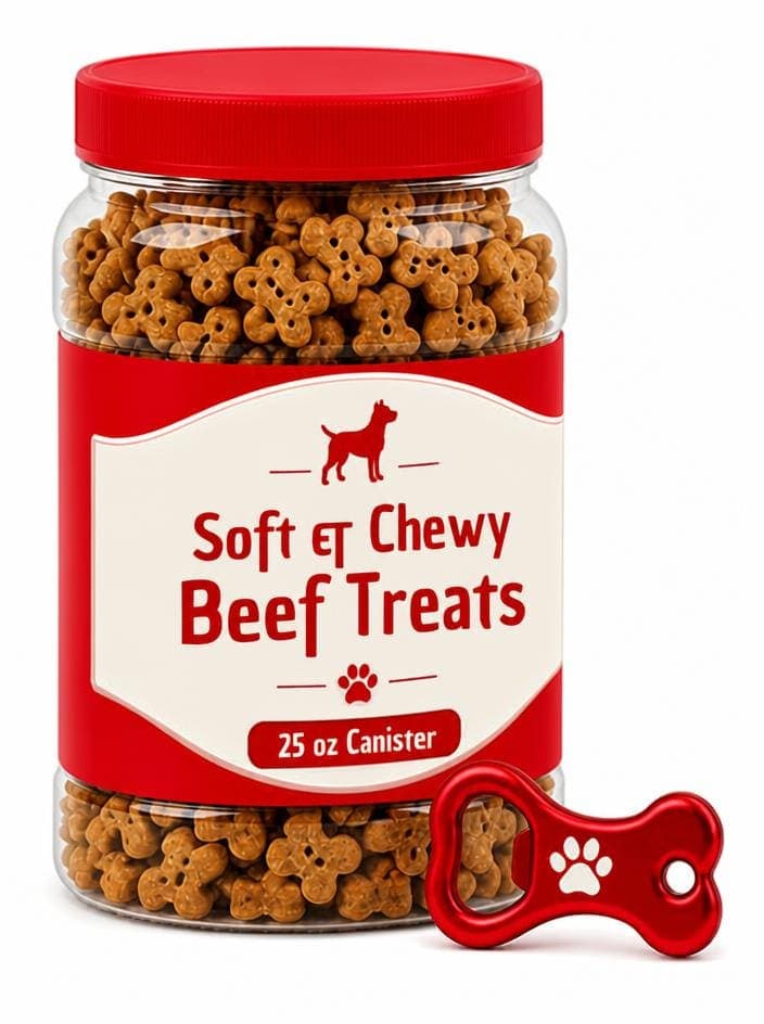 Soft & Chewy Dog Treats, 25 oz Canister