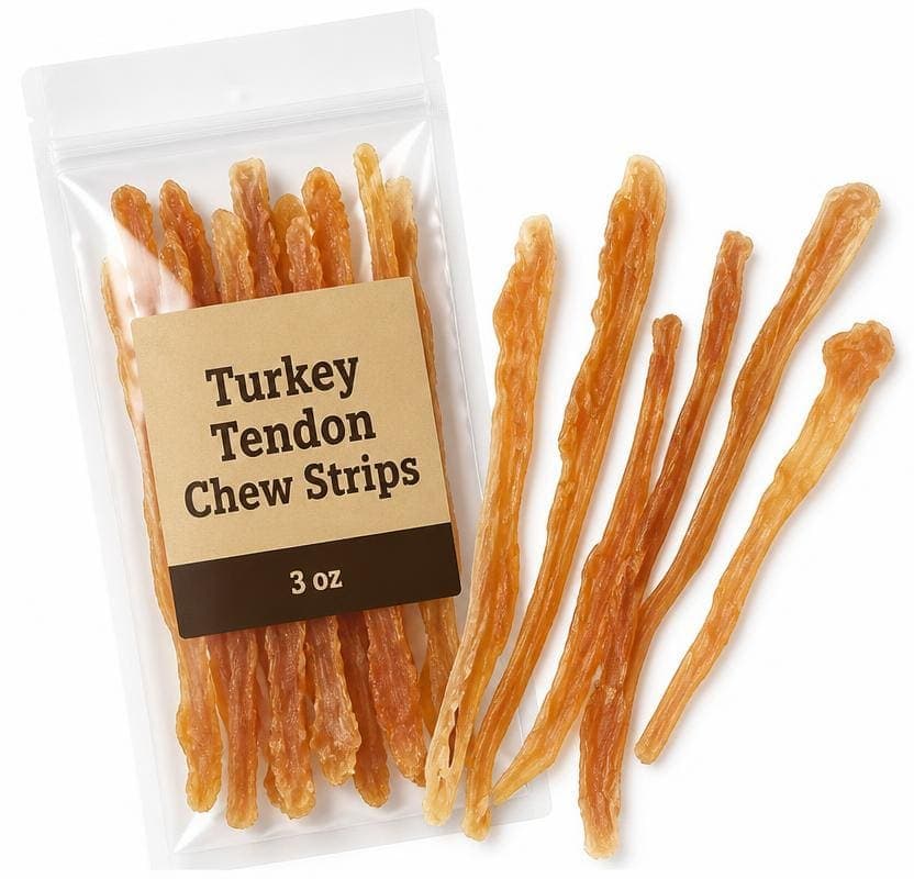 Turkey Tendon Chew Strips, 3 oz